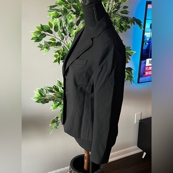 Theory Black Wool Cufflink Button 3/4 Sleeve Professional Suit Blazer Jacket - 8 - Picture 2 of 9